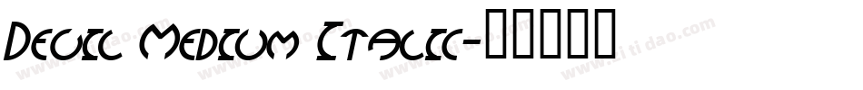 Devil Medium Italic字体转换